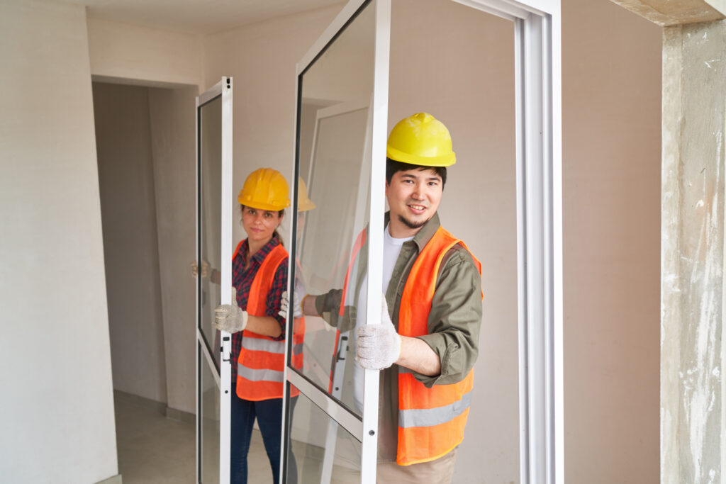 Glass door installation by Fix Find technicians in Canadian home