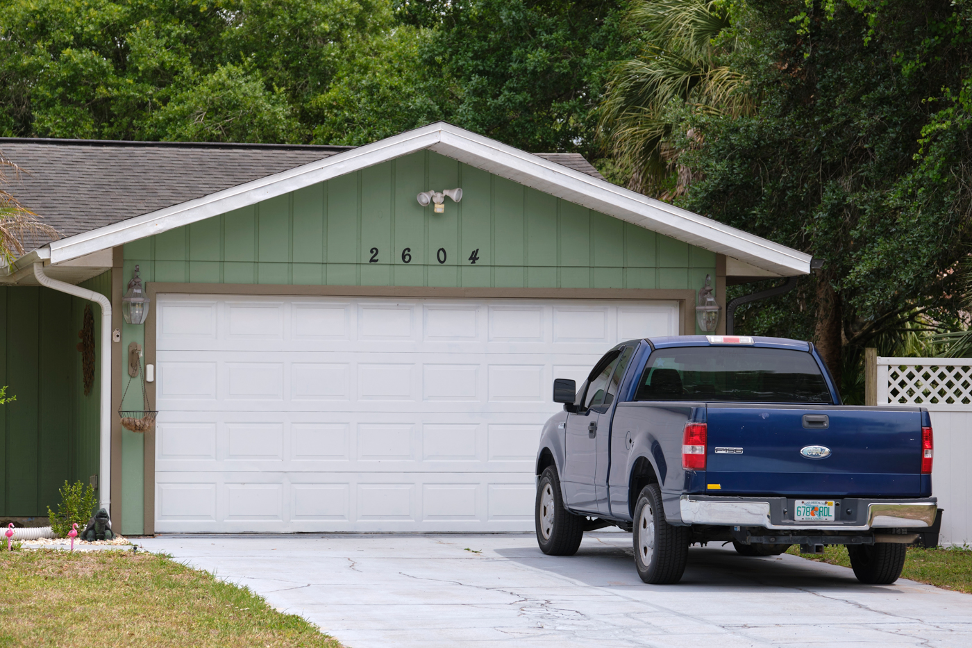 Modern residential garage door on Canadian home