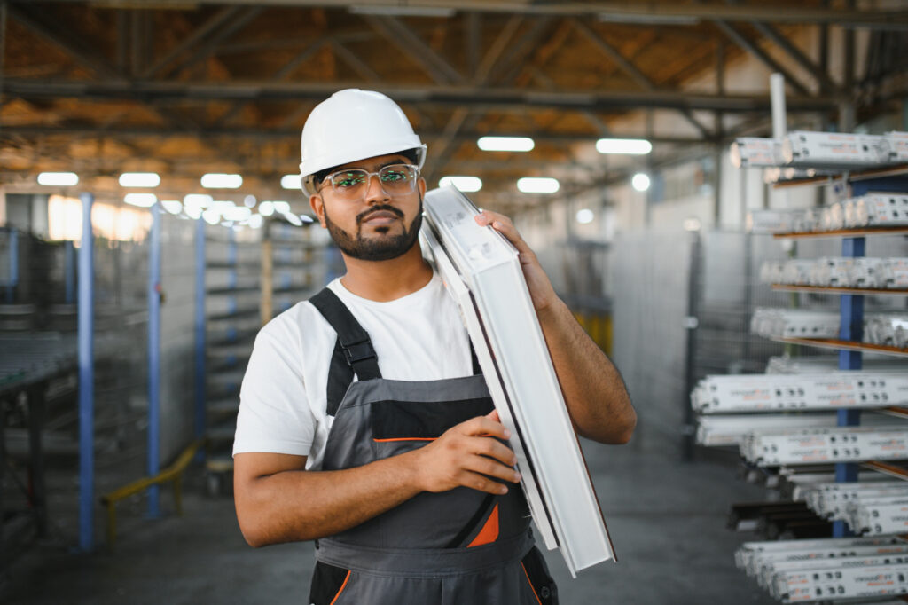 Fix Find technician holding window frame panel