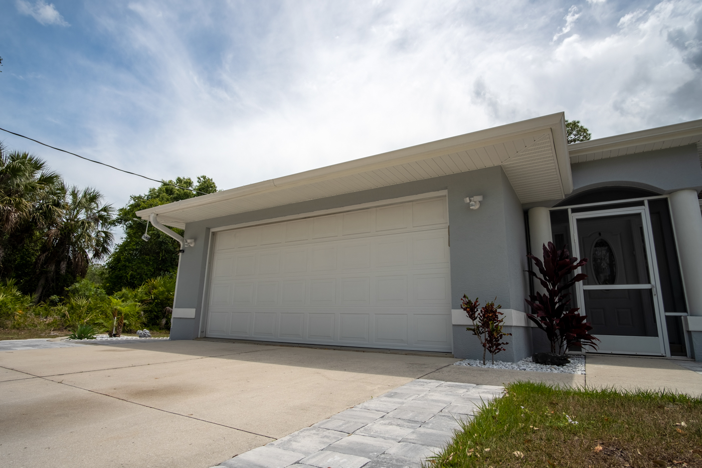 Modern residential garage doors