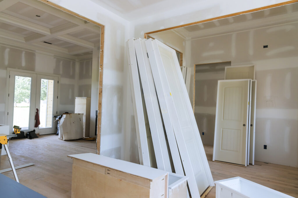 Pocket door installation in Canadian home