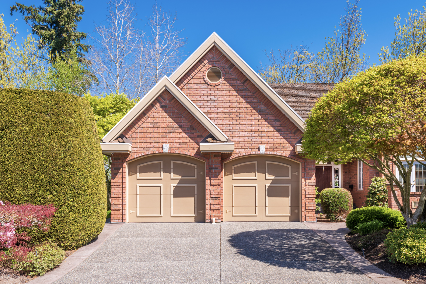 Residential garage door on Canadian home