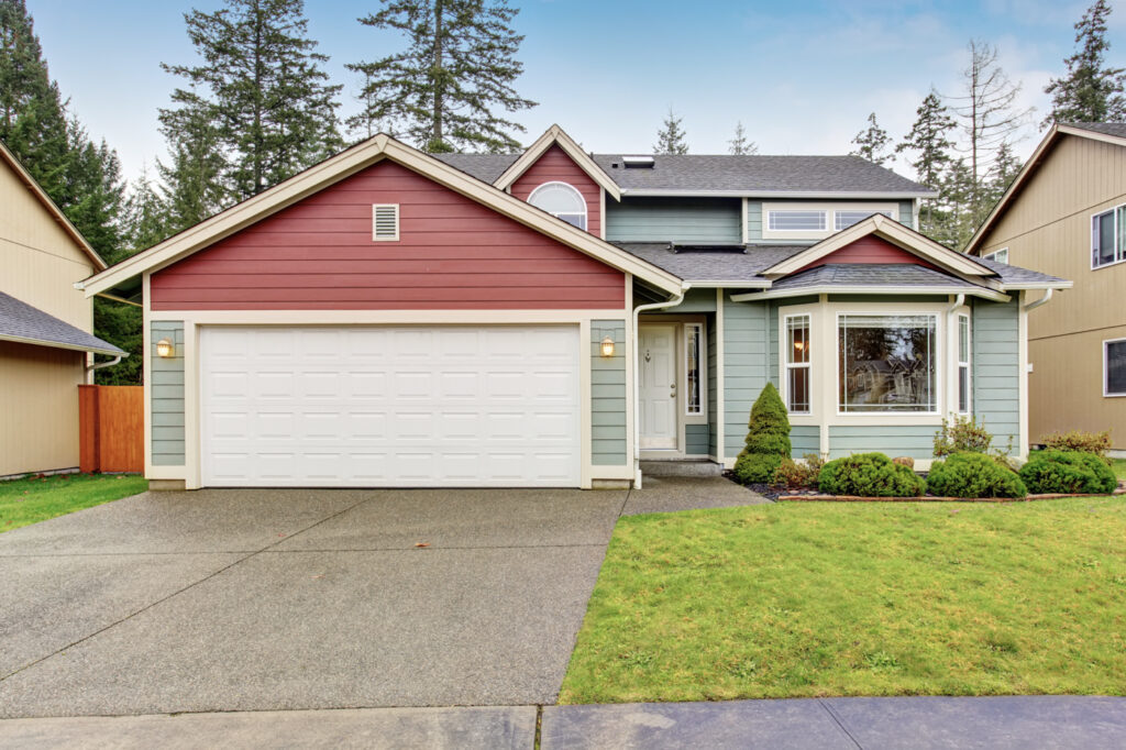 Residential garage door on Canadian home